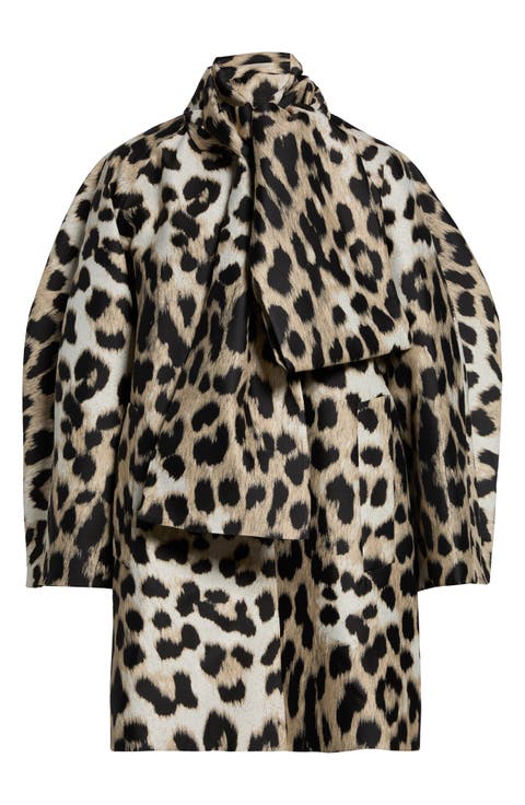 Bow Scarf Short Coat