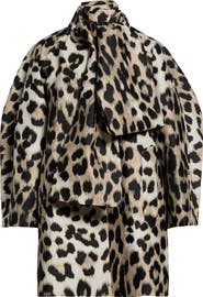 Givenchy Bow Scarf Short Coat