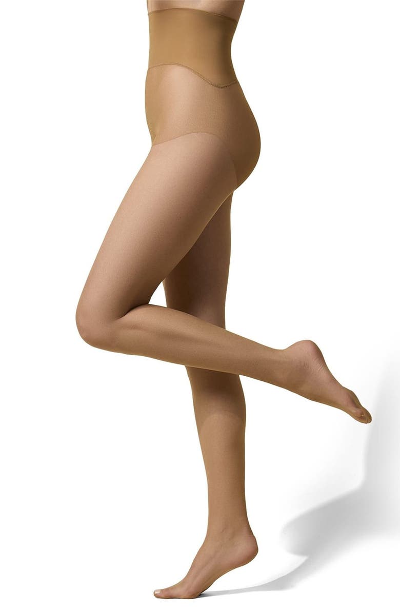 MeMoi Nude Ultrabare Seamless Control Top Tights, Alternate, color, Beige