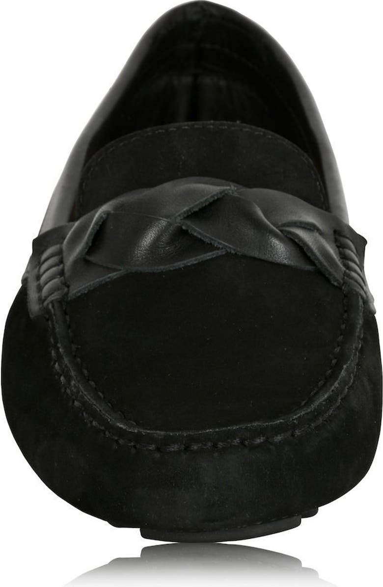 Joan Oloff Shoes PIPER Leather Driving Loafer, Alternate, color, Black