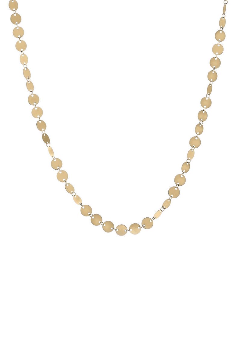LANA Laser Disc Chain Necklace, Main, color, Yellow Gold