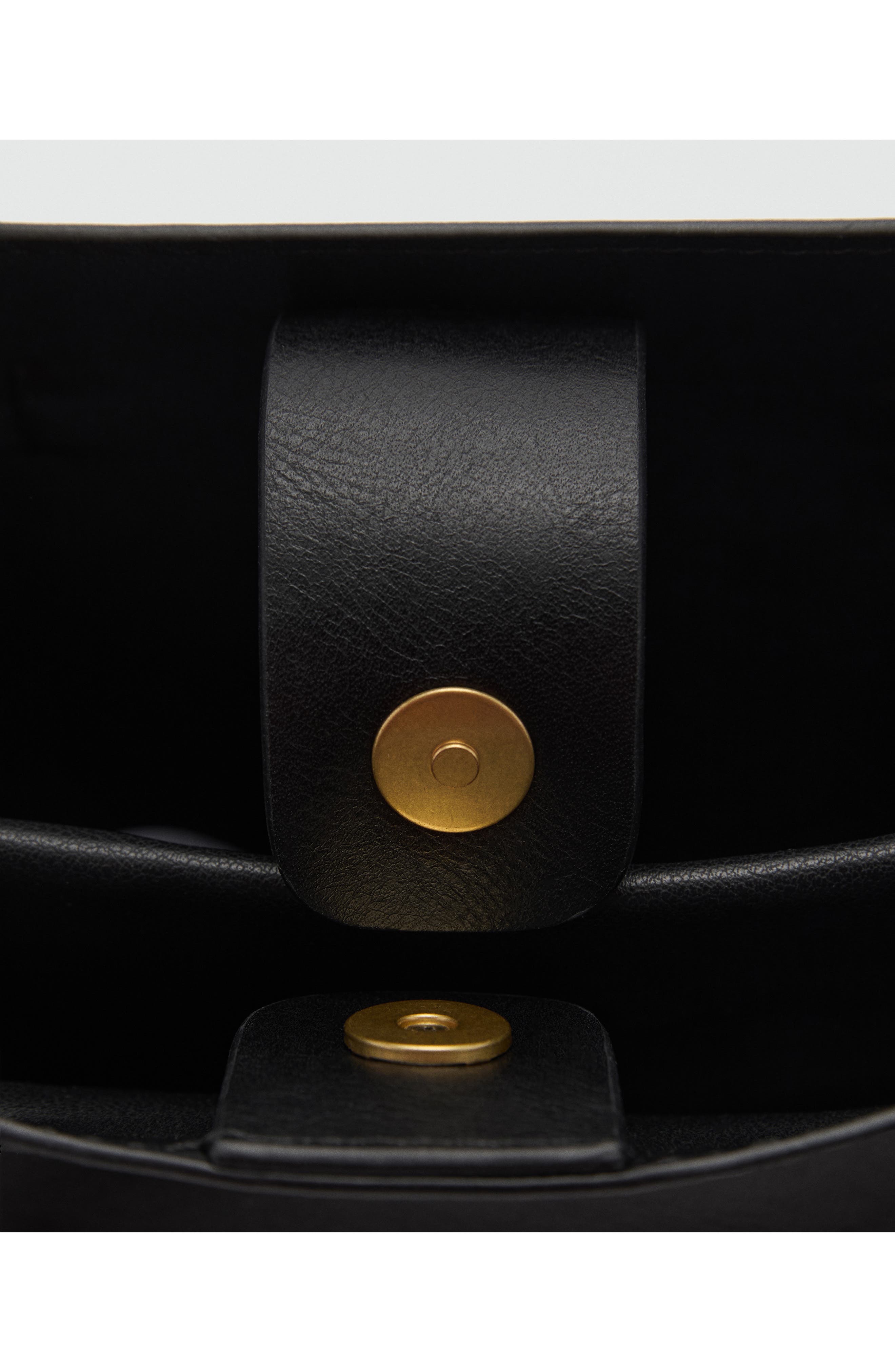 MANGO Padlock Detail Mini Shopper Bag, Alternate, color, 