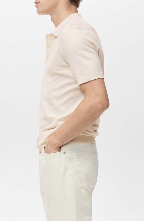 Mango Band Collar Linen & Cotton Button-up Shirt In Gray