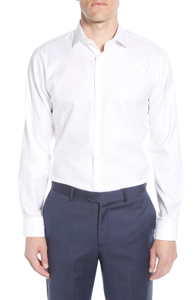 Nordstrom Trim Fit Non-Iron Dress Shirt, Main, color,