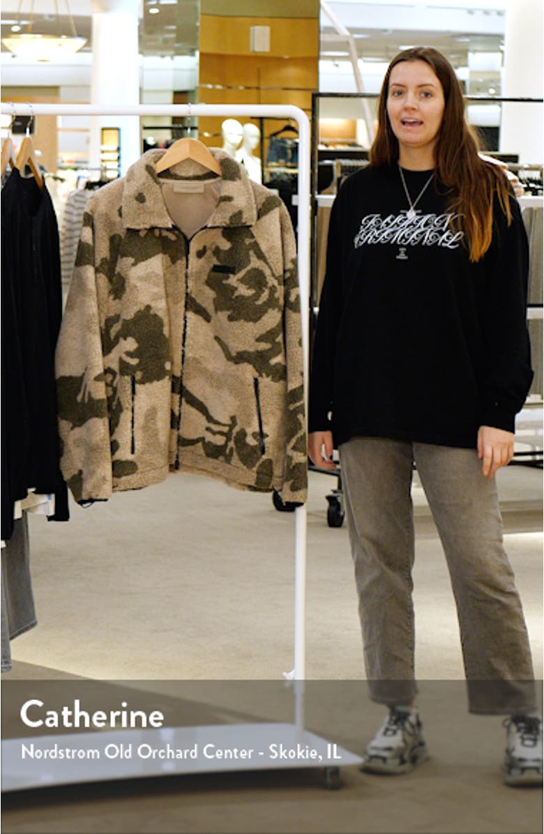 Polar Camo Print Fleece Full Zip Jacket, sales video thumbnail