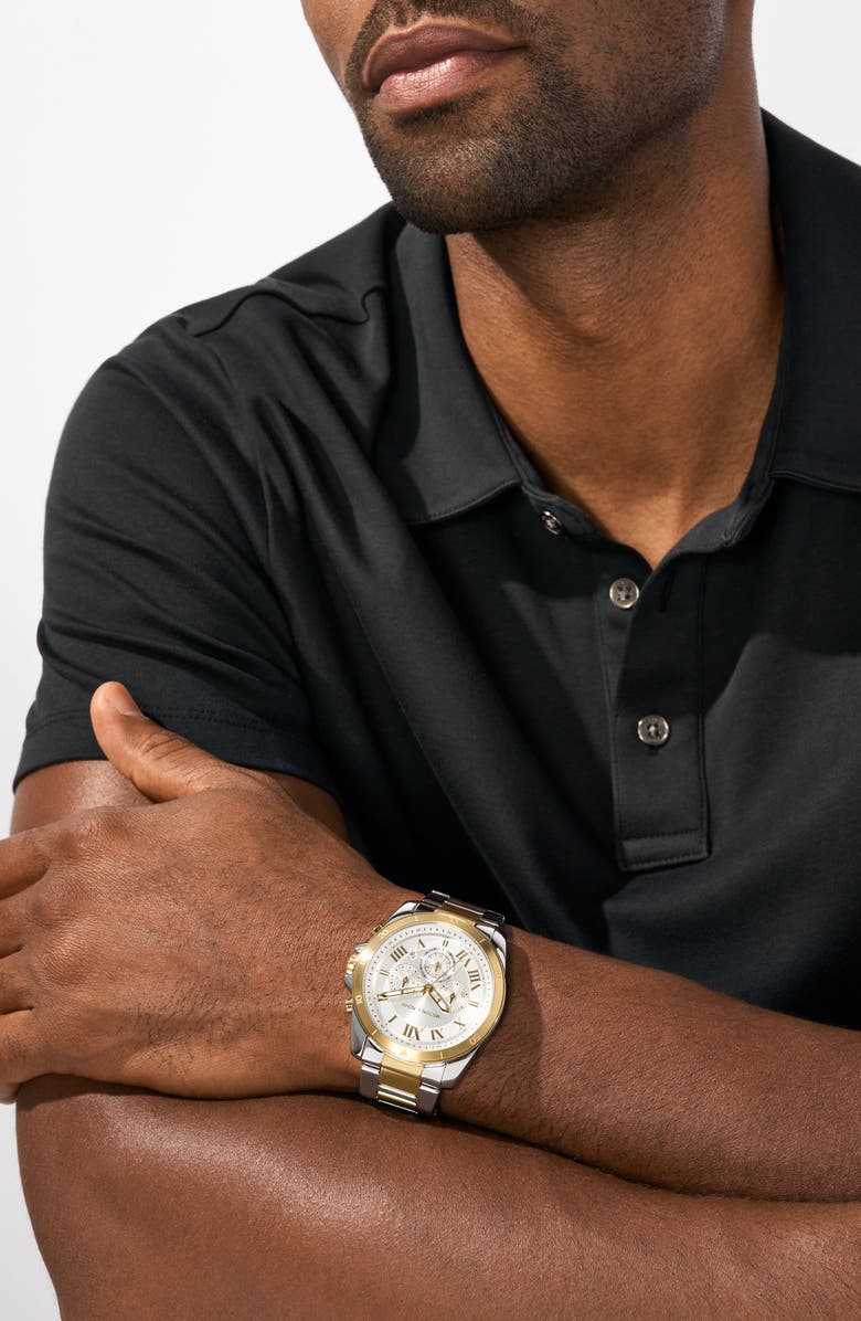 Michael Kors Two Tone Stainless Steel Bracelet Watch, 44mm, Alternate, color, 2-Tone