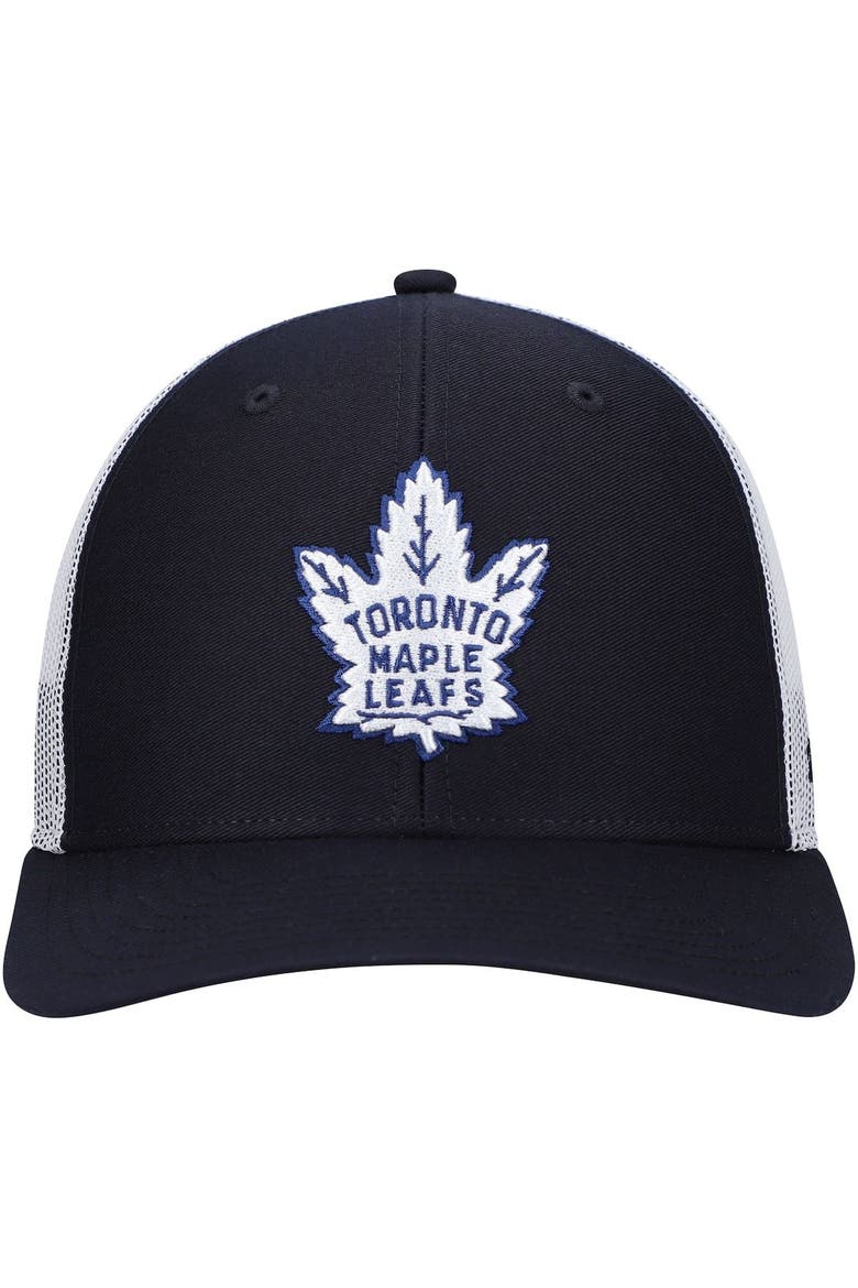 Men's '47 Black/White Toronto Maple Leafs Vintage Trucker Snapback Hat, Alternate, color, Black