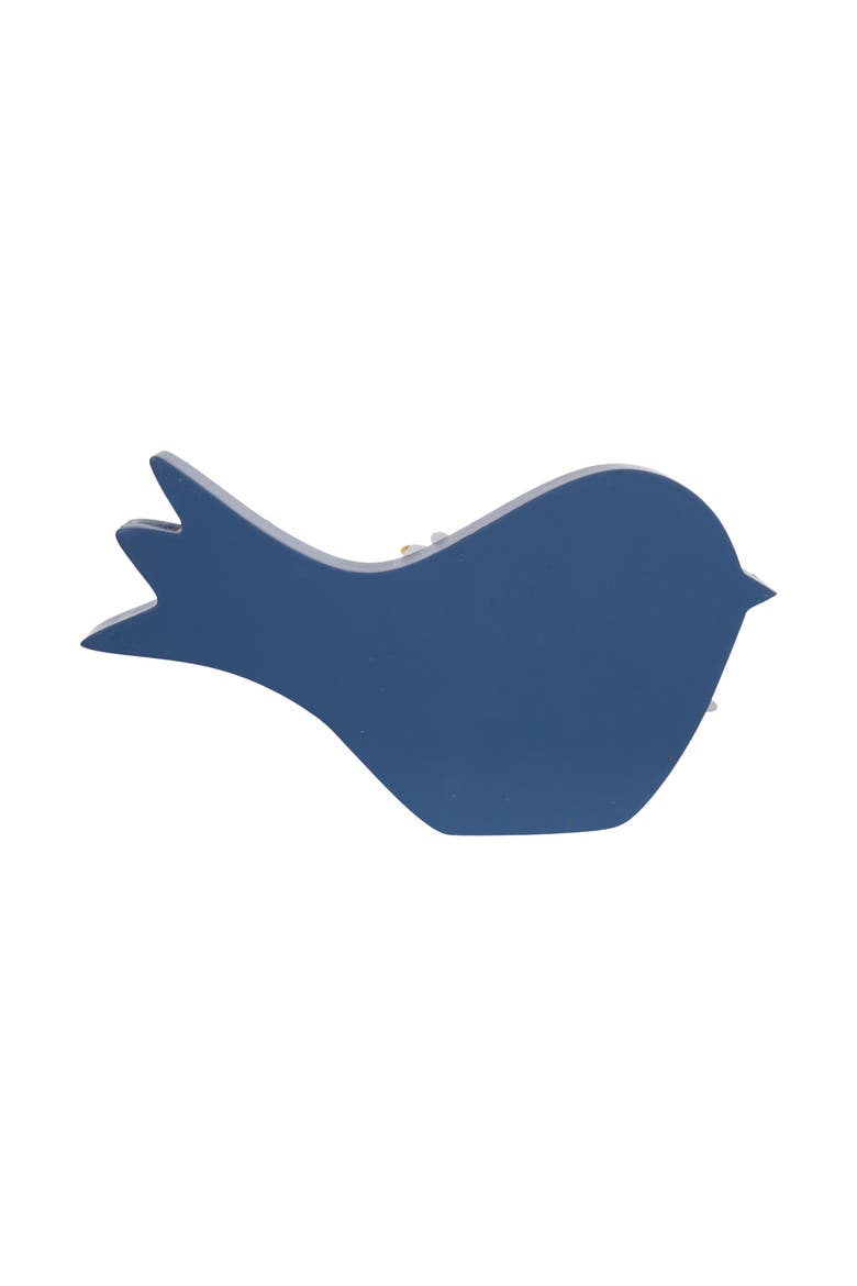 MDF Bird Citrus Indigo Figural Wood Decorations Blue and White for Spring Home Decor, Alternate, color, Multicolored