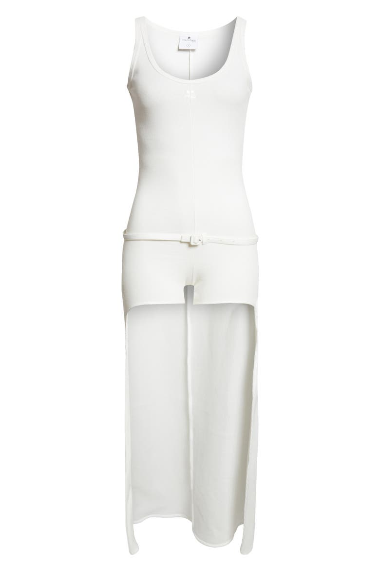 Droptail Cotton Rib Unitard, Main, color, HERITAGE WHITE