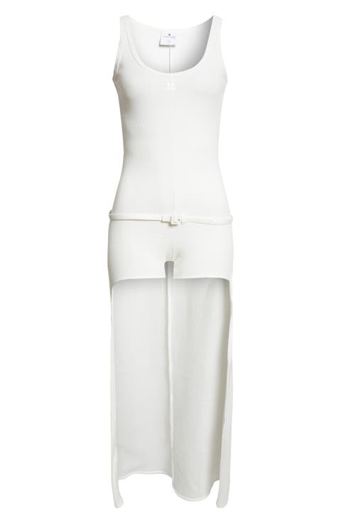 Droptail Cotton Rib Unitard