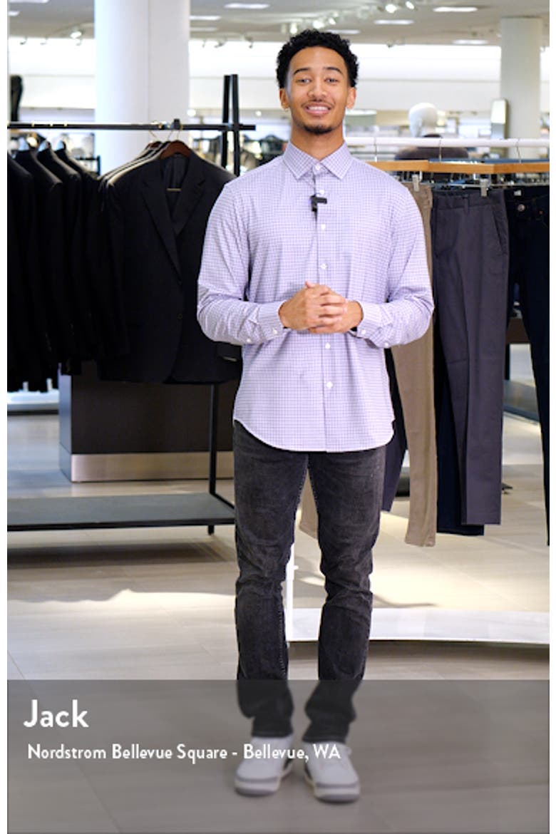 James OoohCotton® Geometric Print Stretch Cotton Button-Up Shirt video
