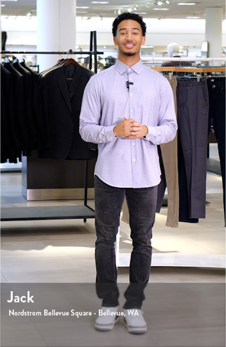 James OoohCotton<sup>®</sup> Geometric Print Stretch Cotton Button-Up Shirt, sales video thumbnail