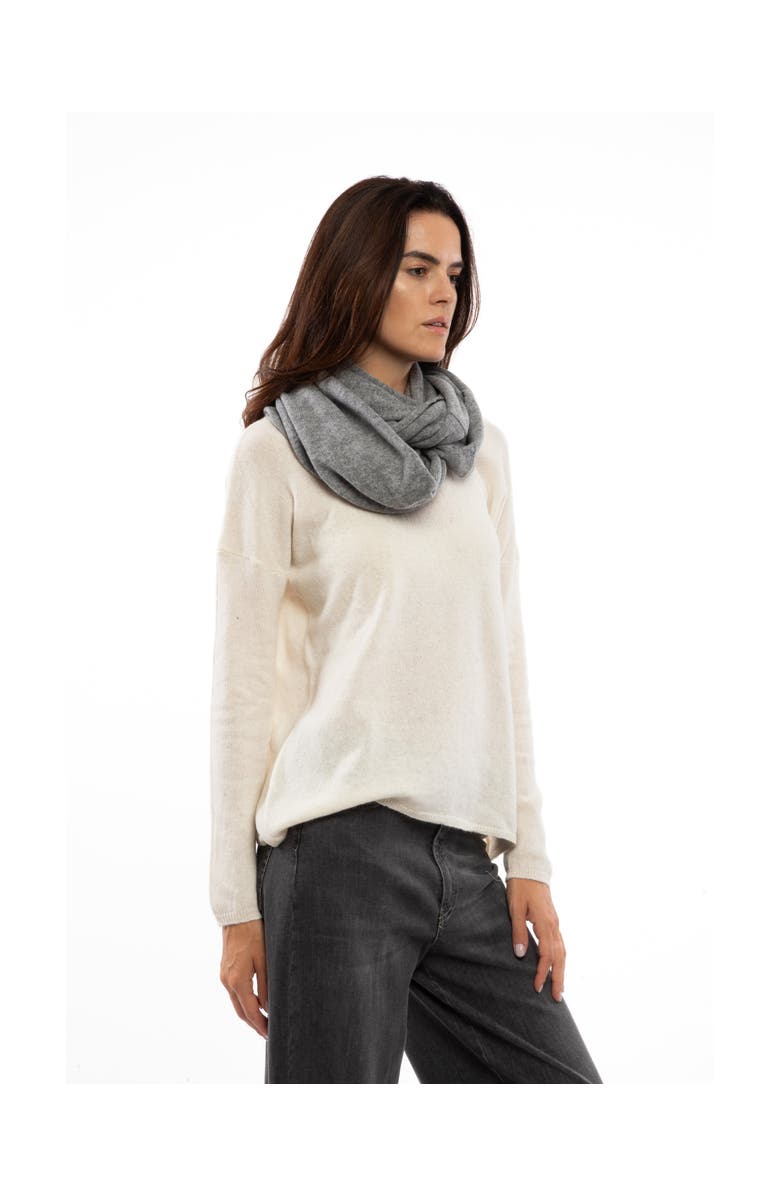 Monticelli Cashmere Maxi Pure Cashmere Infinity Scarf, Alternate, color, Black