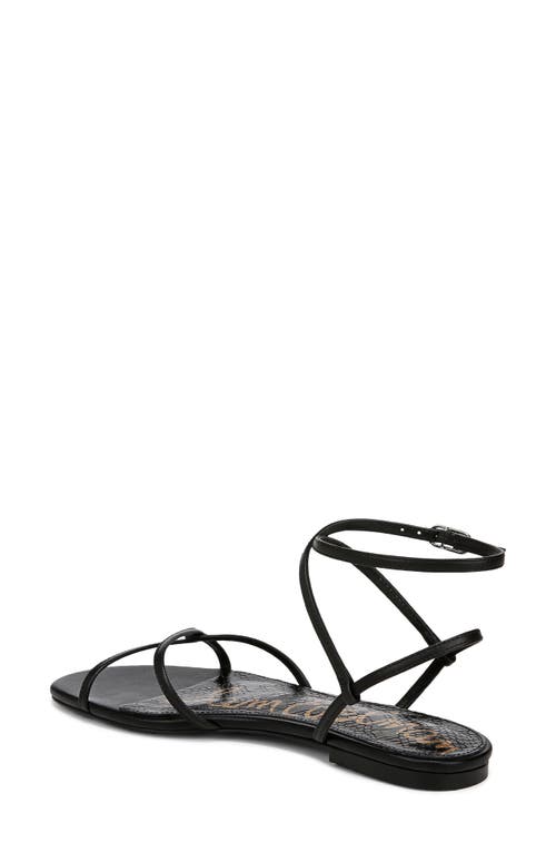 Sam Edelman Ellina Ankle Strap Sandal In Black Leather