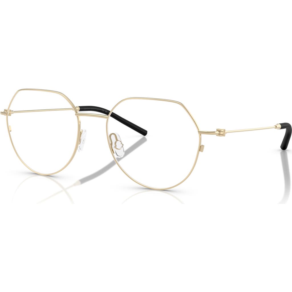 Moncler 54mm Irregular Optical Glasses In Gold