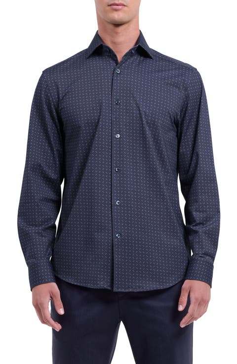 Devon OoohCotton® Geo Print Button-Up Shirt