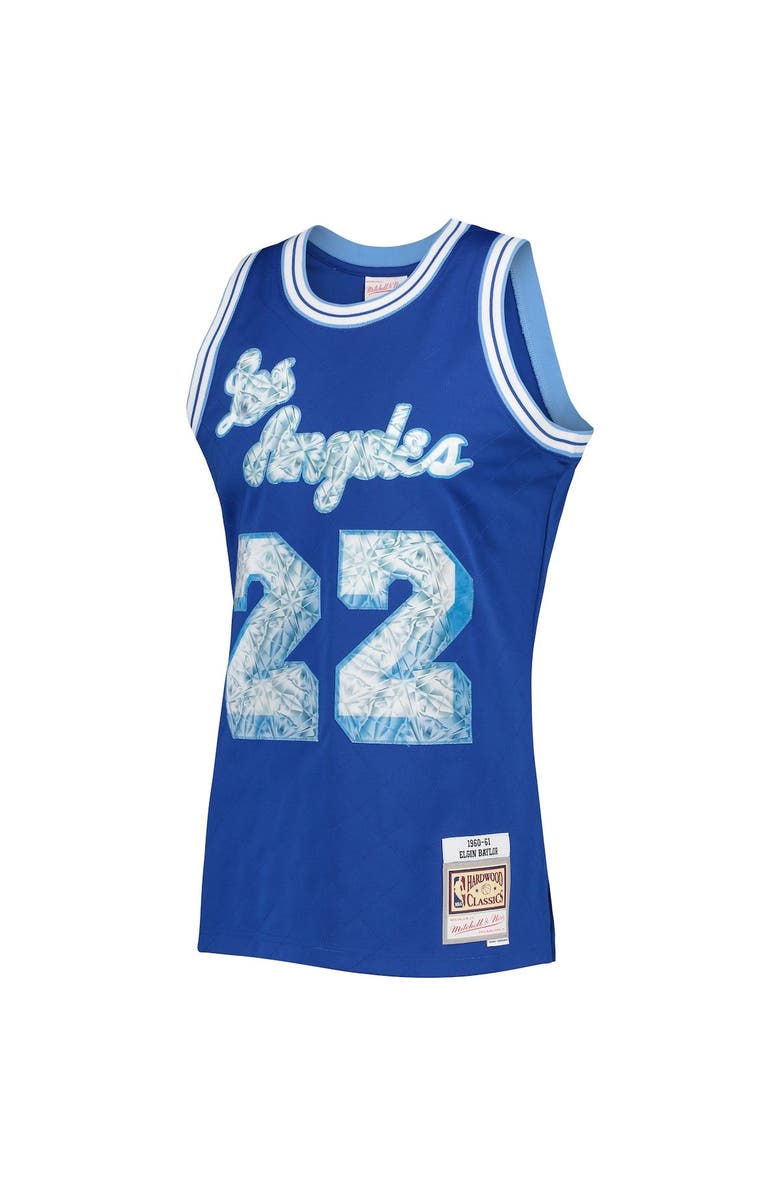 Mitchell & Ness Men's Mitchell & Ness Elgin Baylor Royal Los Angeles Lakers 1960-61 Hardwood Classics 75th Anniversary Diamond Swingman Jersey, Alternate, color, 