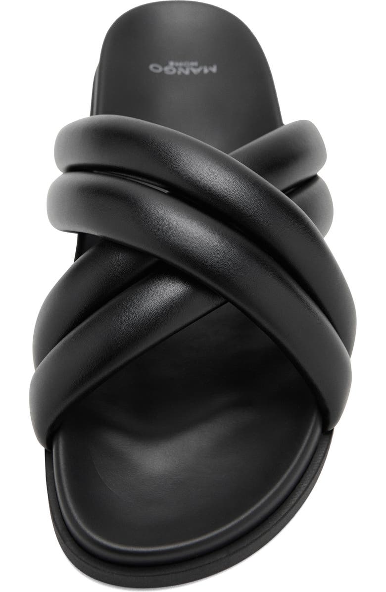 MANGO Padded Crisscross Strap Slide Sandal, Alternate, color, Black