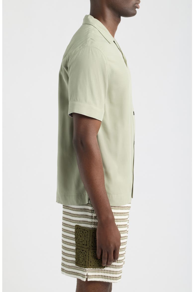 Valbonne Solid Camp Shirt, Alternate, color, SAGE- 16