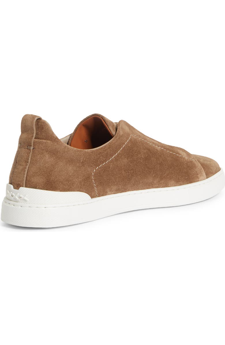 ZEGNA Triple Stitch Suede Slip-On Sneaker, Alternate, color,