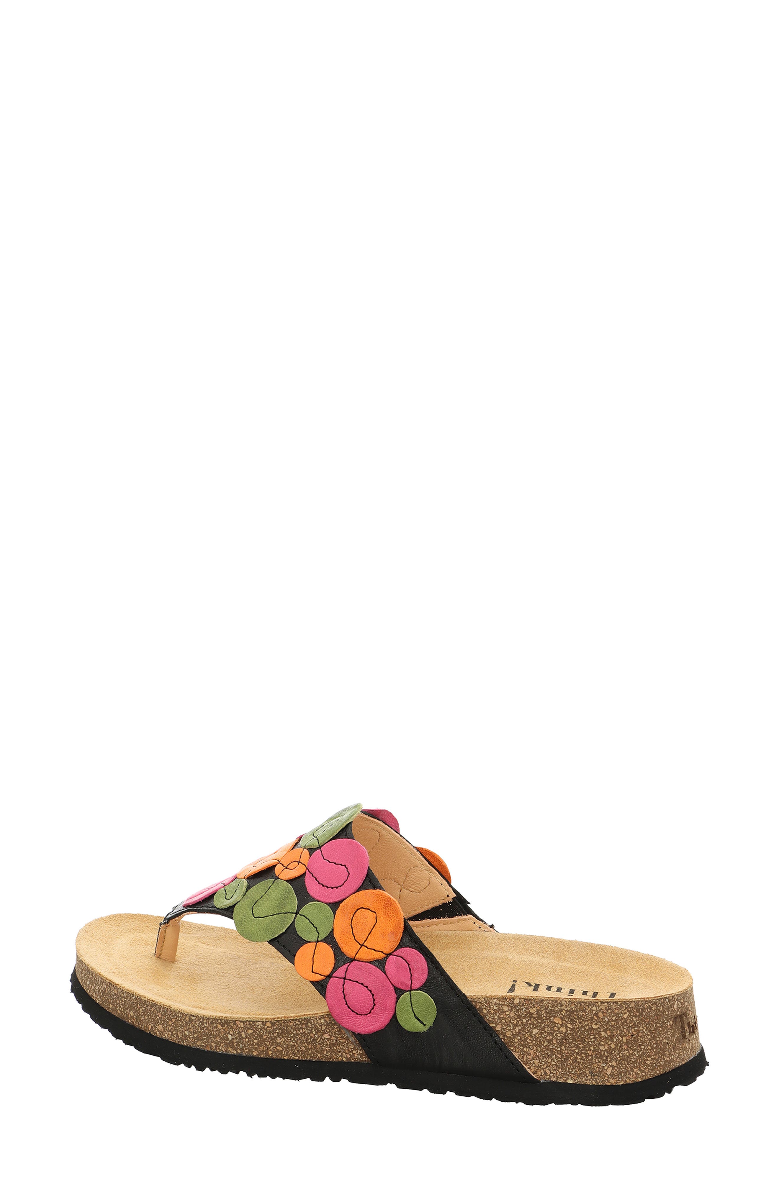 Think! Koak Dot Flip Flop, Alternate, color, Black/ Kombi