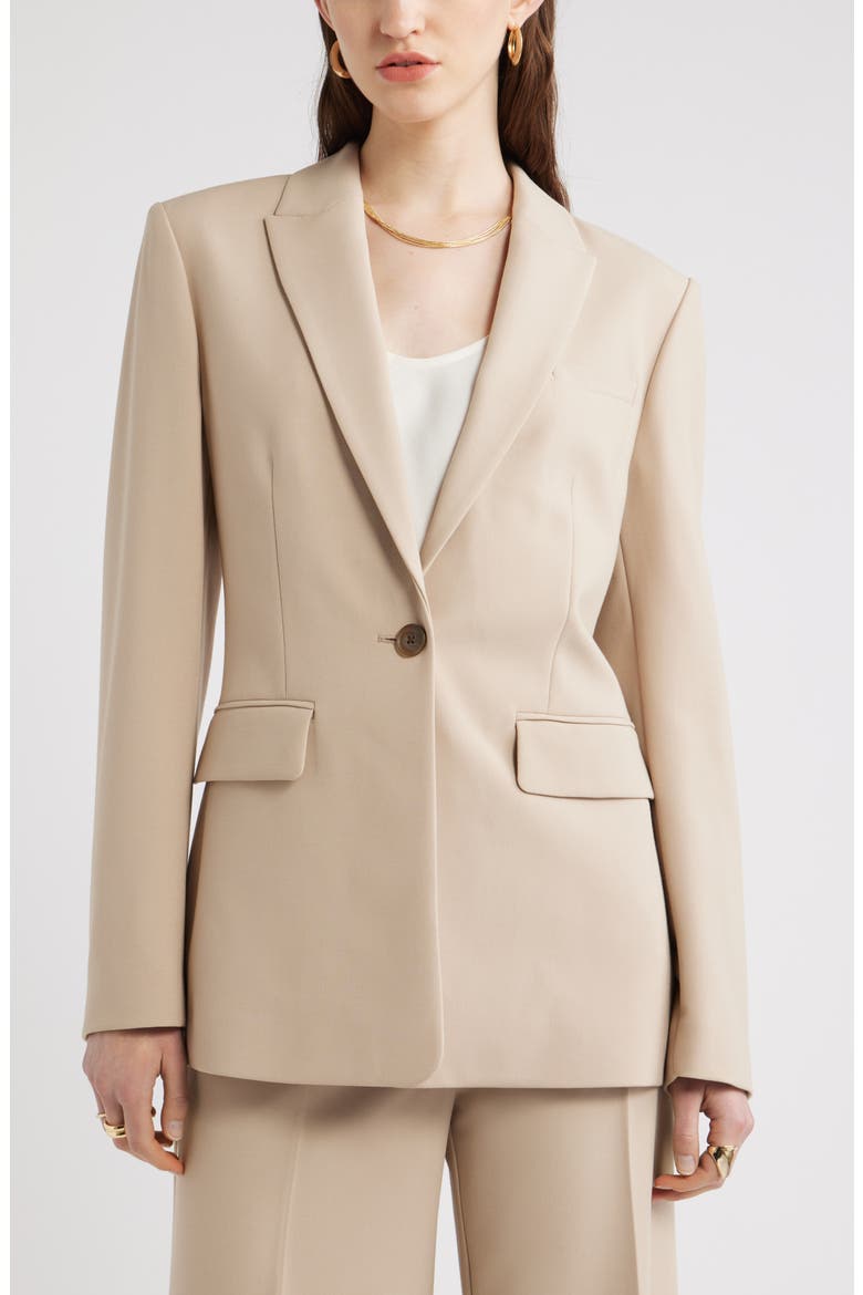 The Ingrid Classic Fit Blazer, Main, color, BEIGE HUMUS