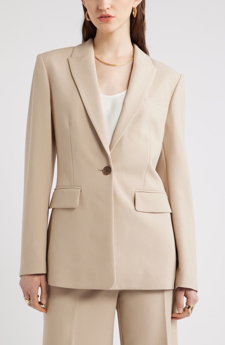 Nordstrom The Ingrid Classic Fit Blazer, Main, color, Beige Humus