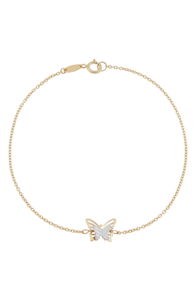Frankie & Zoe 14K Gold Butterfly Bracelet, Alternate, color, 