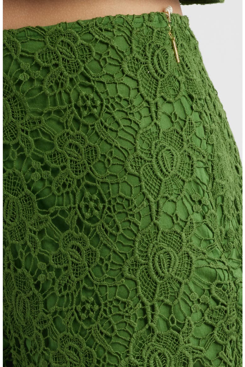 Alastair Floral Guipure Lace Shorts, Alternate, color, GARDEN GREEN