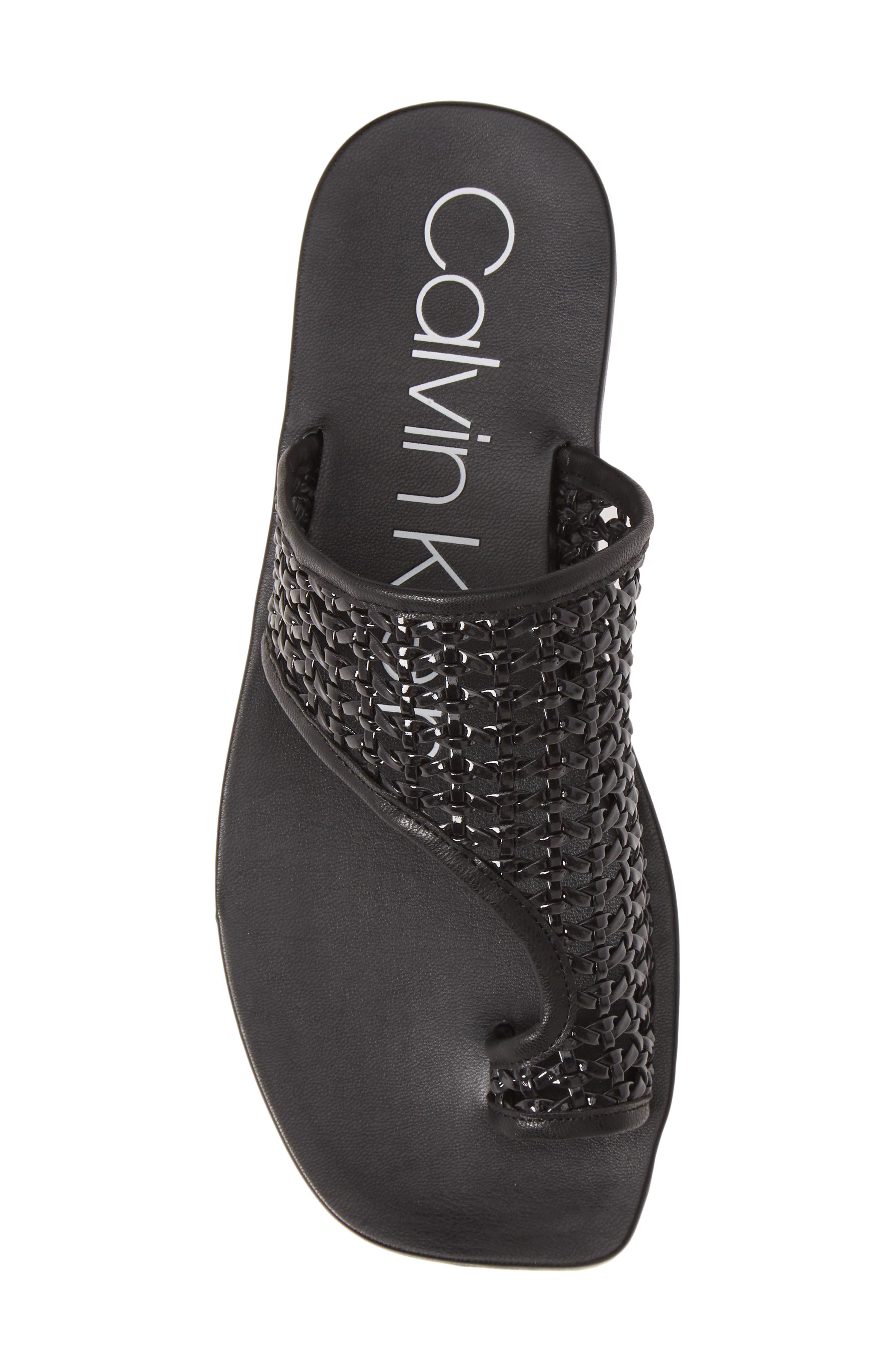 Calvin Klein Rilla Woven Slide Sandal, Alternate, color, 