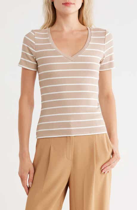 CYRUS Stripe V-Neck Top