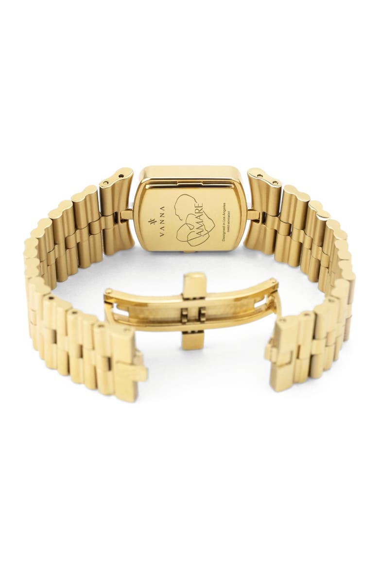 Amare Gemstone Watch, Alternate, color, Black Sandstone-Gold