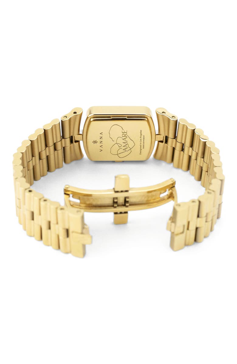 VANNA Amare Gemstone Watch, Alternate, color, Black Sandstone-Gold