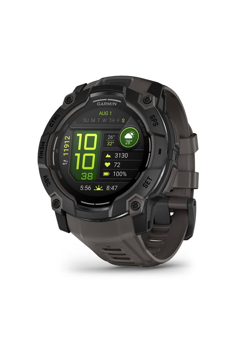 Instinct 3, 50mm AMOLED Rugged Outdoor GPS Smartwatch, Black/Charcoal, Main, color, Black