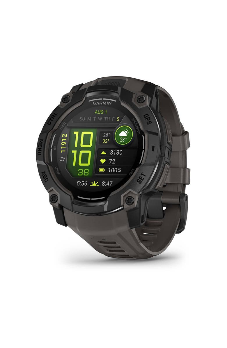 Garmin Instinct 3, 50mm AMOLED, Black/Charcoal, Main, color, Black