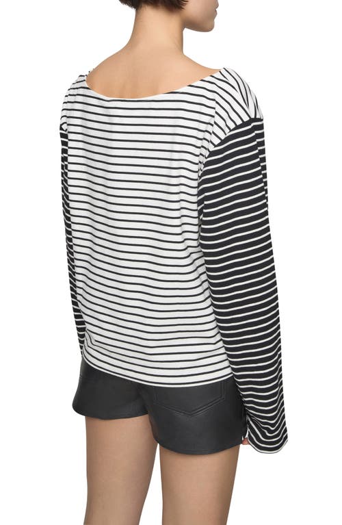 Rebecca Minkoff Ruby Stripe Pocket Cotton Jersey Top
