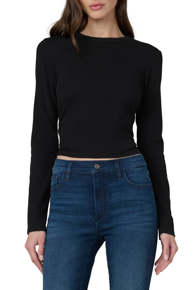 Long Sleeved Baby T-shirt, Main, color, BLACK