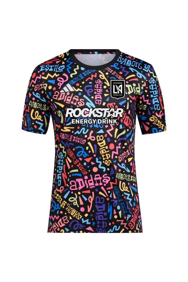 Men's adidas  Black LAFC 2023 Hispanic Heritage Pre-Match Top, Alternate, color, Black