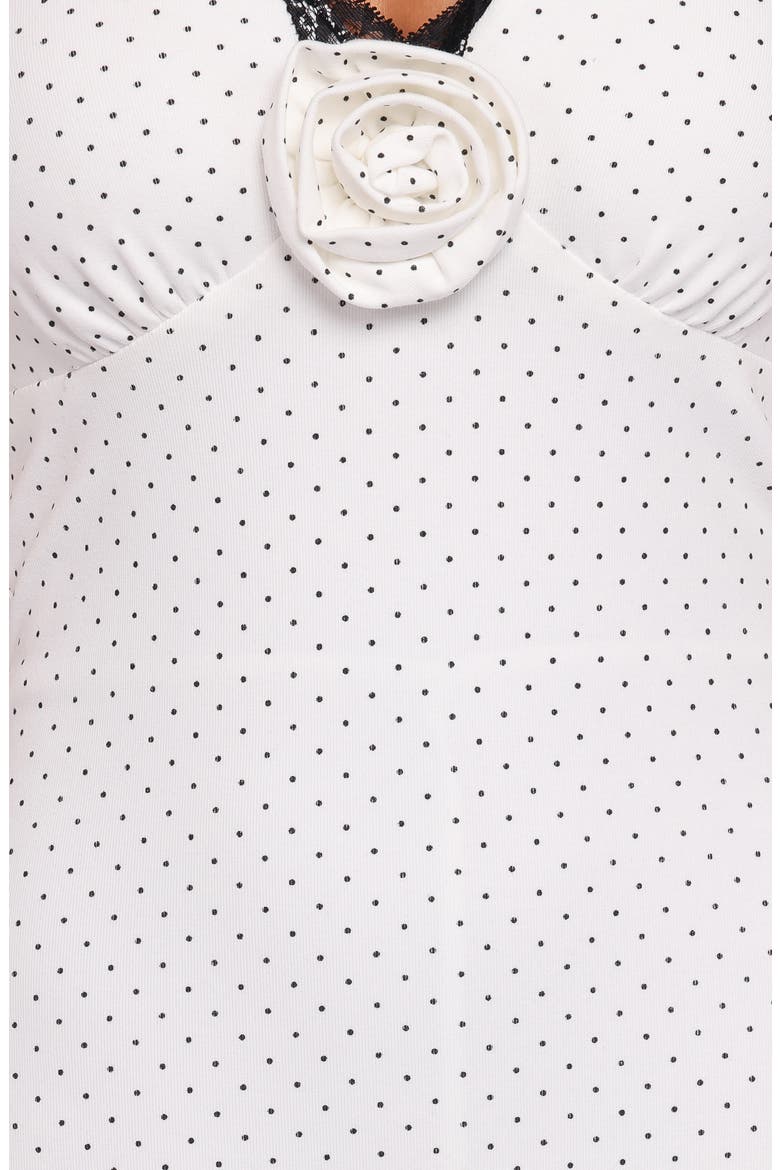 Conrad Halter Maxi Dress, Alternate, color, WHITE POLKA DOT