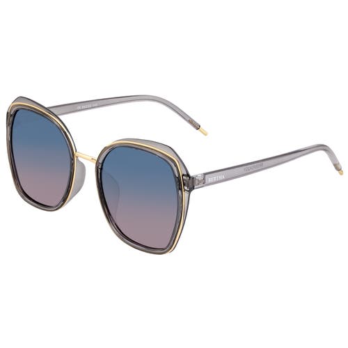 Bertha Women's Jade 53x58mm Polarized Sunglasses In Grey/blue
