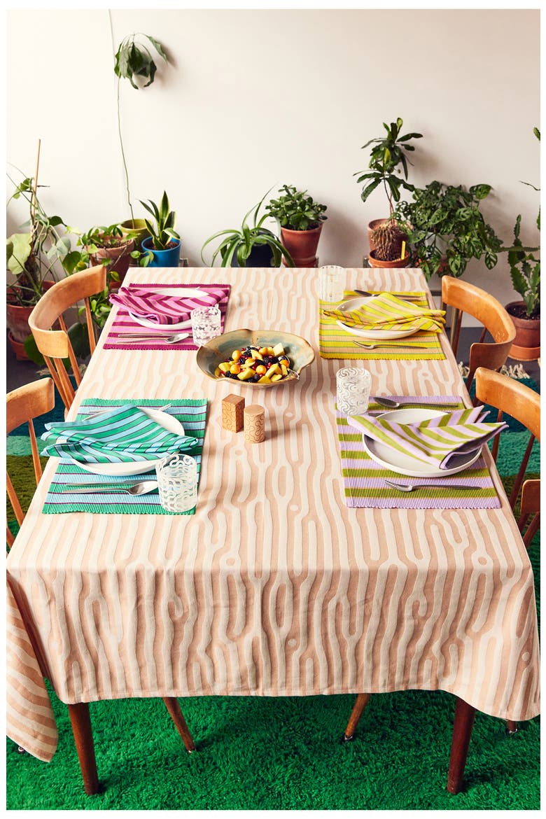 Stripe Napkin, Alternate, color, PAPRIKA
