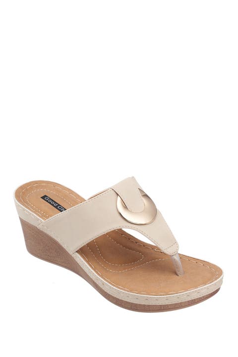 Genelle Wedge Thong Toe Sandal (Women)