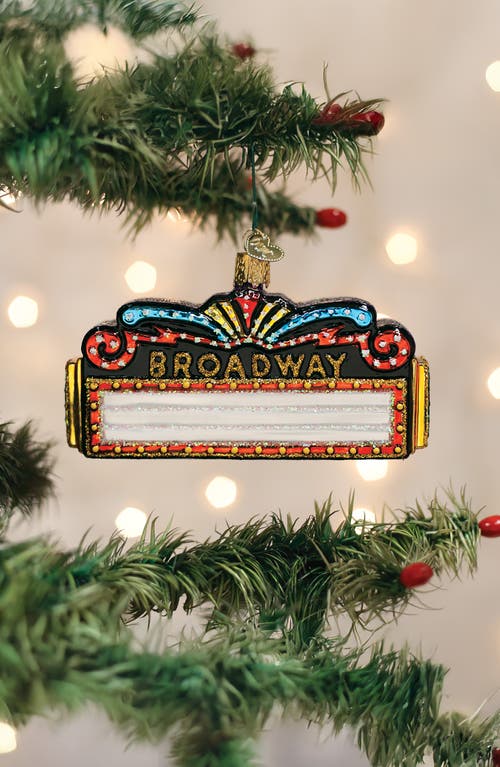 Old World Christmas Broadway Marquee Glass Ornament In Multi