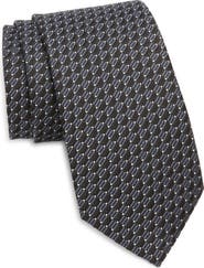 TOM FORD Geo Jacquard Mulberry Silk Tie