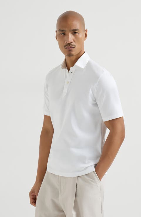 Polo with shirt collar