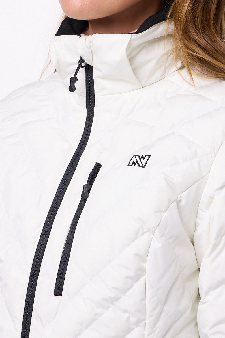 Meridian Long Heated Puffer Jacket, Alternate, color, Cream