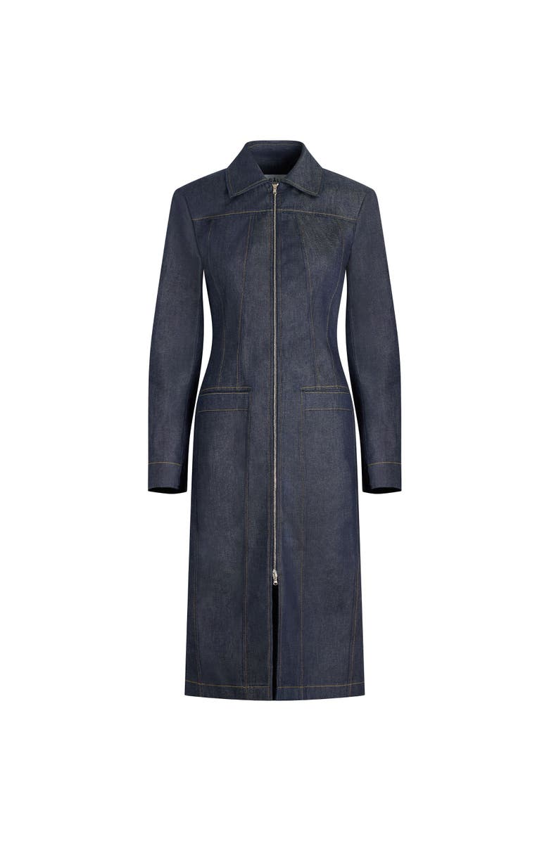 Callas Milano RIIA Long Jean Jacket, Main, color, Indigo