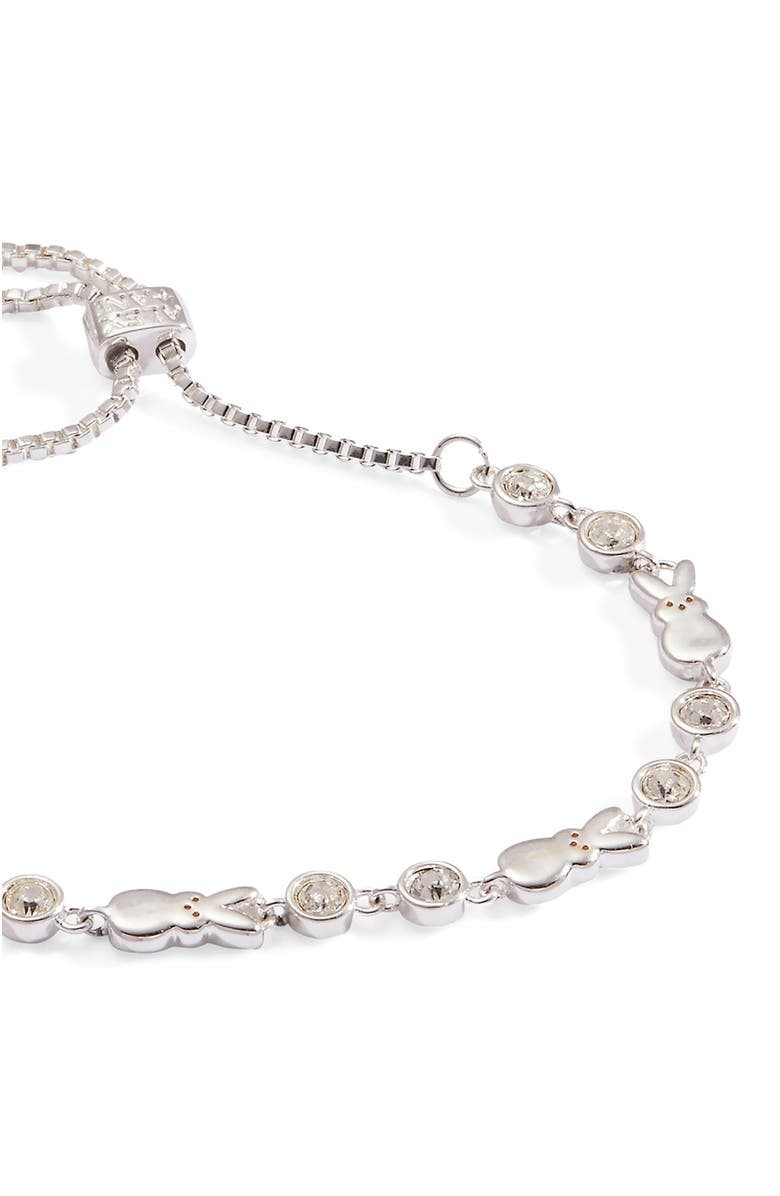 Alex and Ani Peeps<sup>®</sup> Bunny Bolo Bracelet, Alternate, color, Silver