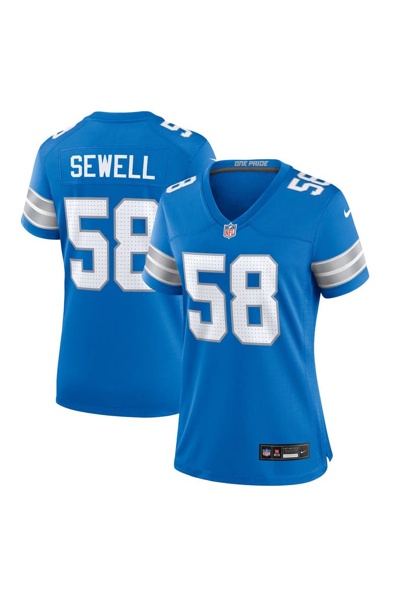 Women's Nike Penei Sewell Blue Detroit Lions Game Jersey, Main, color, Blue
