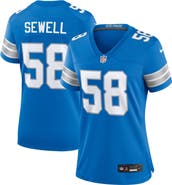 Nike Women's Nike Penei Sewell Blue Detroit Lions Game Jersey